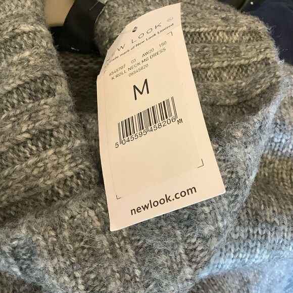 NWT ❤️ New Look Soft Gray Sweater Dress - Picture 7 of 8